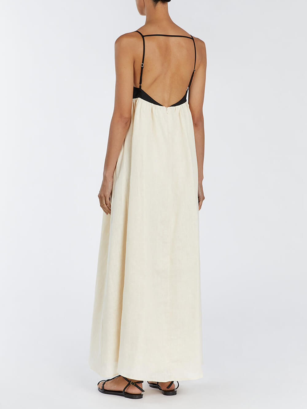 Tweekleurige Empire Maxi Jurk