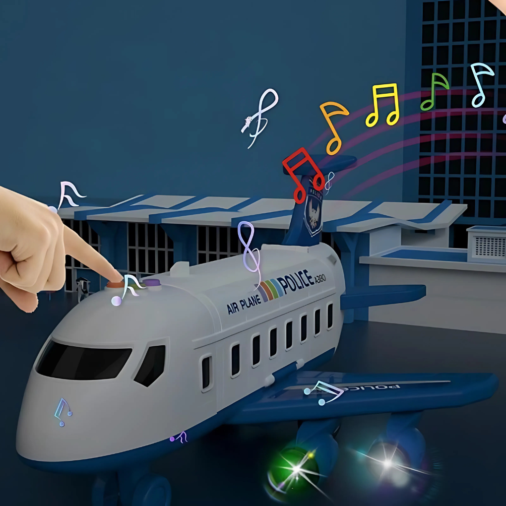 Vervormbaar opbergbaar speelgoedvliegtuig voor passagiers