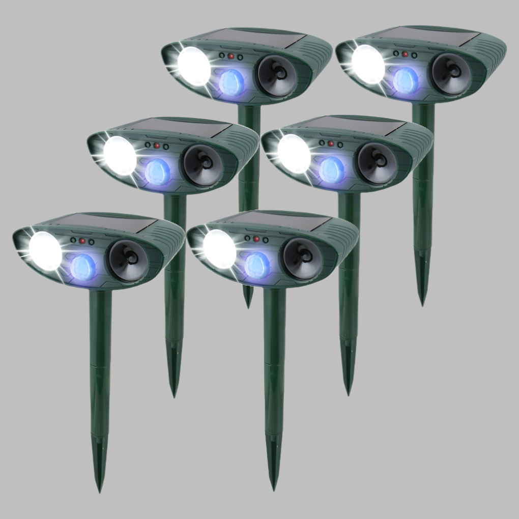 Buiten konijnenafweermiddel - Ultrasoon ongediertebestrijdingsapparaat op zonne-energie