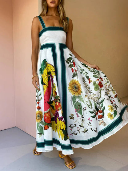 Maxi-jurk met Botanische Print