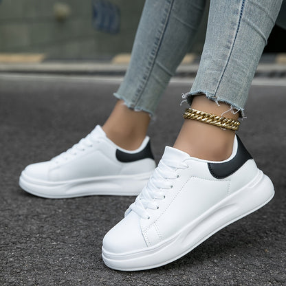 Dames schone witte leren sneakers