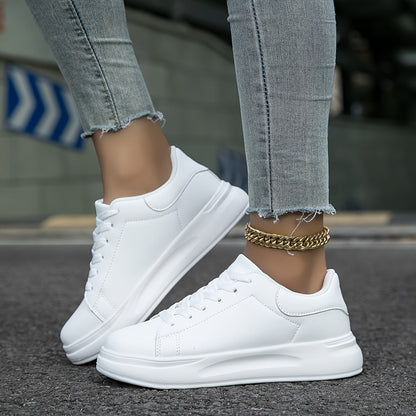 Dames schone witte leren sneakers