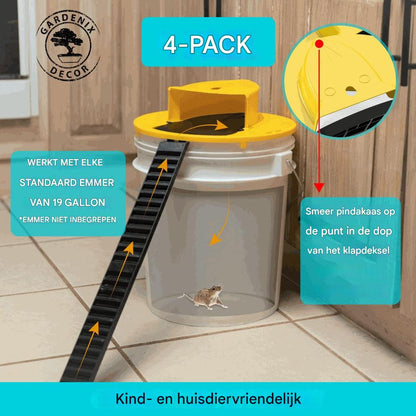4-pack emmerdeksel muizenval