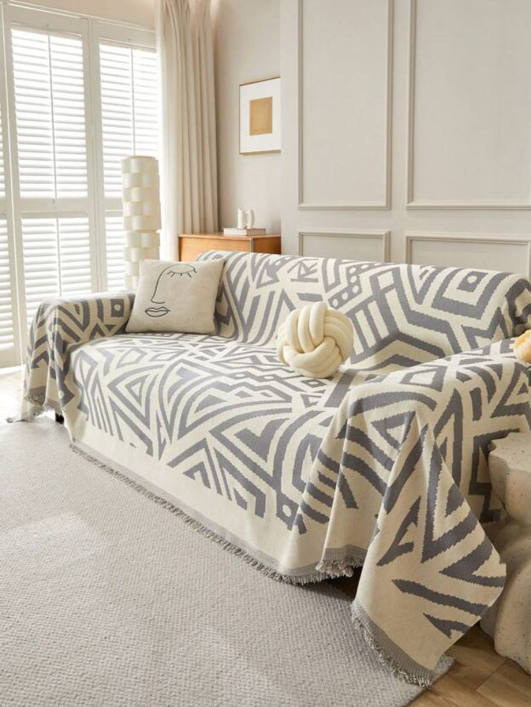 Boheemse stijl chenille bankhanddoek