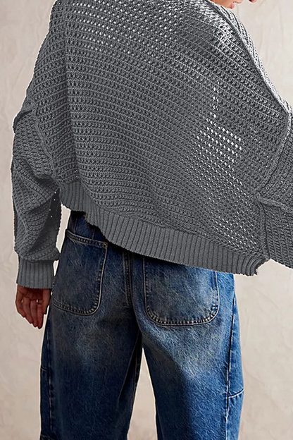 Opengewerkt bolero vest