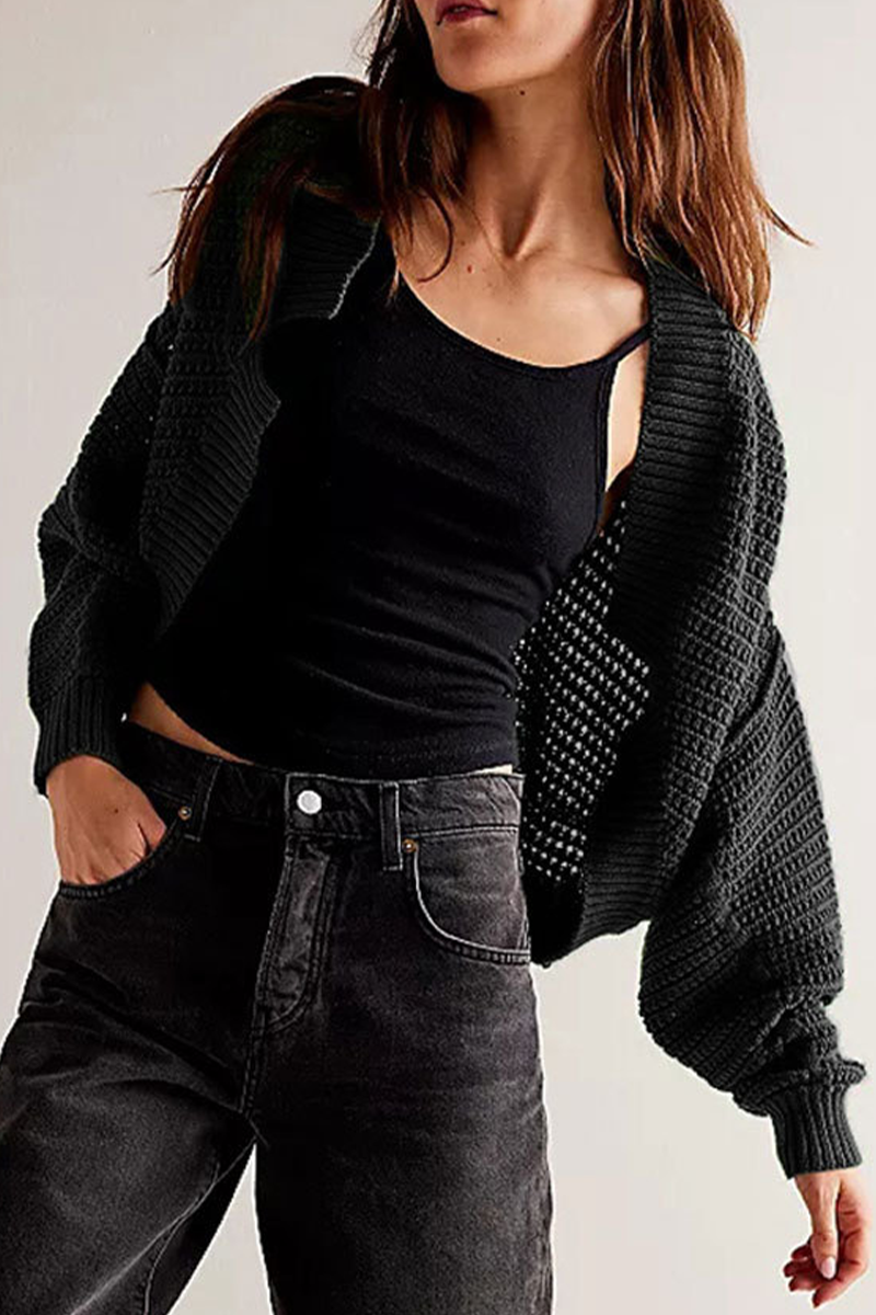 Opengewerkt bolero vest