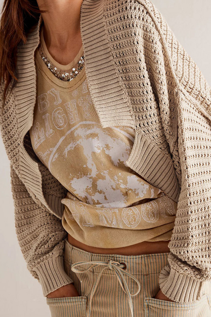 Opengewerkt bolero vest