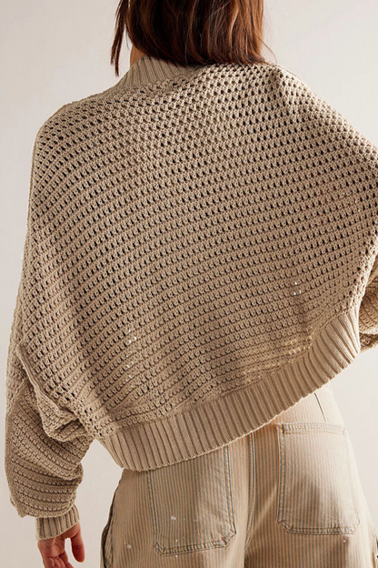 Opengewerkt bolero vest