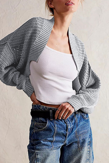 Opengewerkt bolero vest