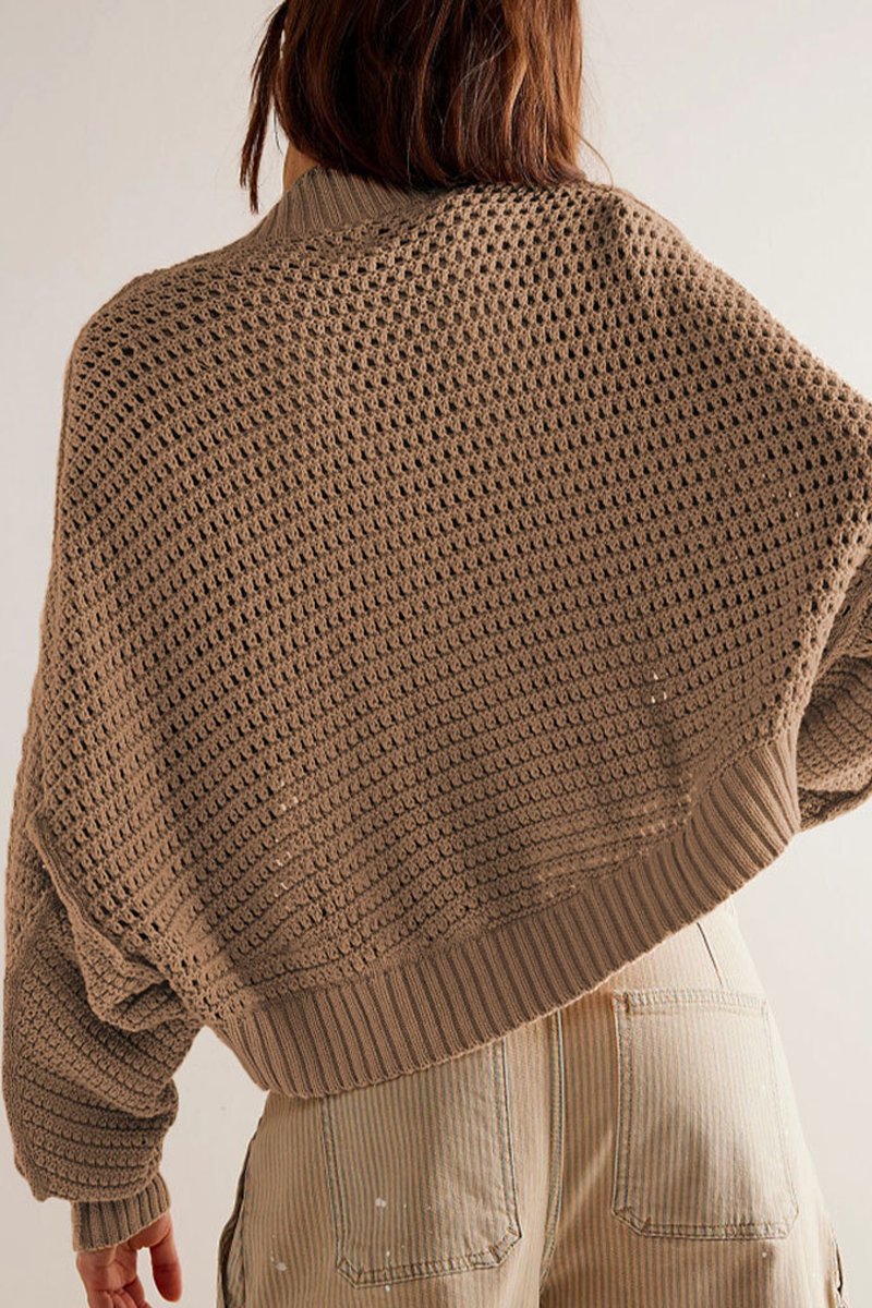 Opengewerkt bolero vest