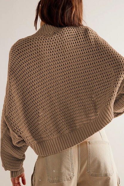 Opengewerkt bolero vest