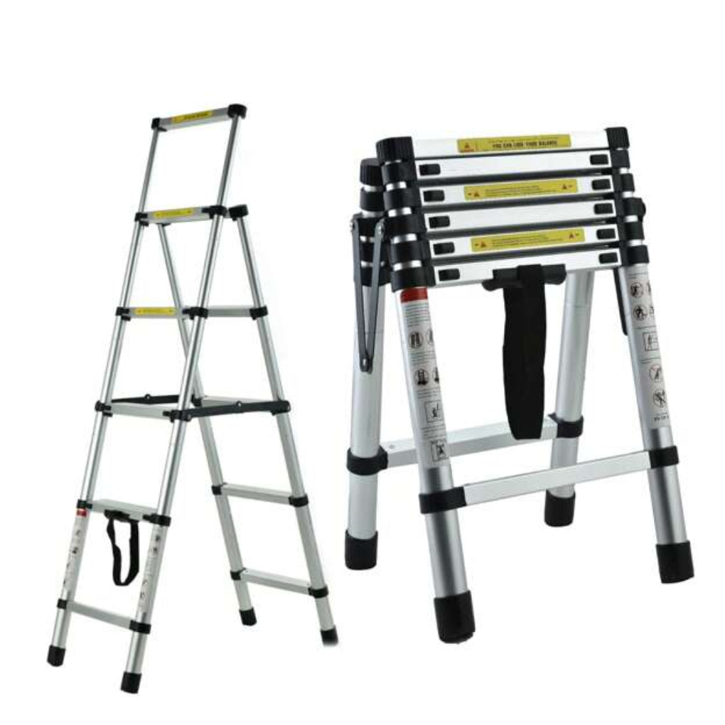 6FT+7FT aluminium telescopische ladder – veilig, draagbaar en verstelbaar