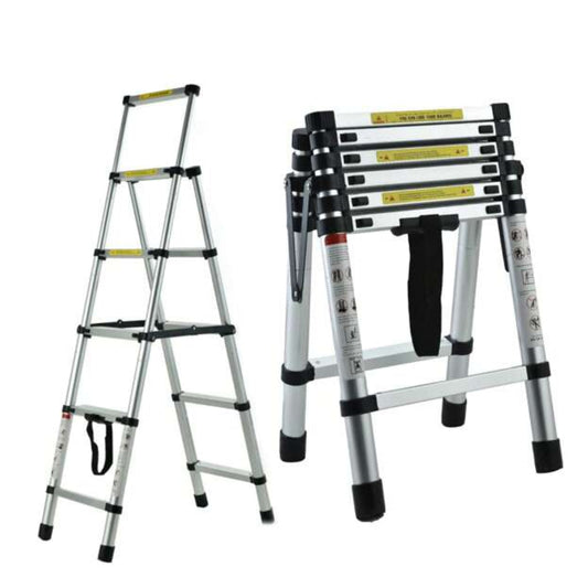 6FT+7FT aluminium telescopische ladder – veilig, draagbaar en verstelbaar