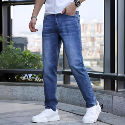 Effen gekleurde casual herenjeans