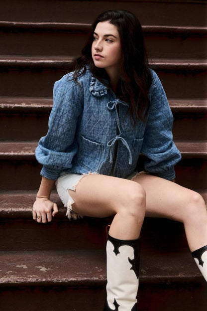 Gewatteerd Jasje met Ruches