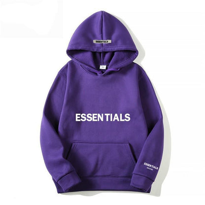 Warme fleece hoodie met letterprint Gezellig comfort ontmoet urban stijl