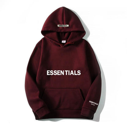 Warme fleece hoodie met letterprint Gezellig comfort ontmoet urban stijl