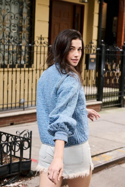 Gewatteerd Jasje met Ruches