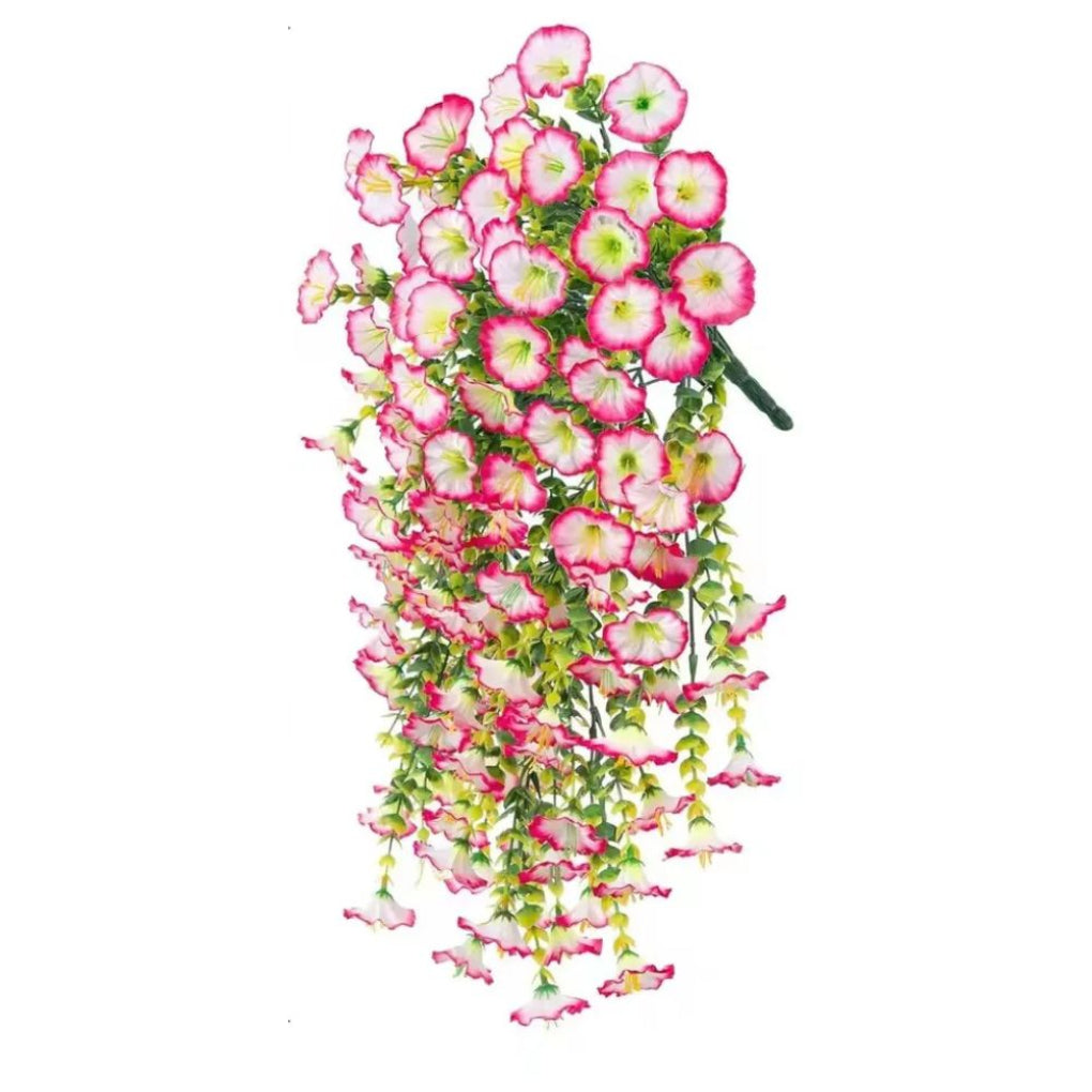 UV-bestendige kunstmatige ochtendglorie bloem hangende decoratie