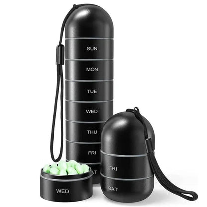 Aluminium 7 Dagen Draagbare Pillendoos