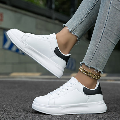 Witte leren sneakers voor dames