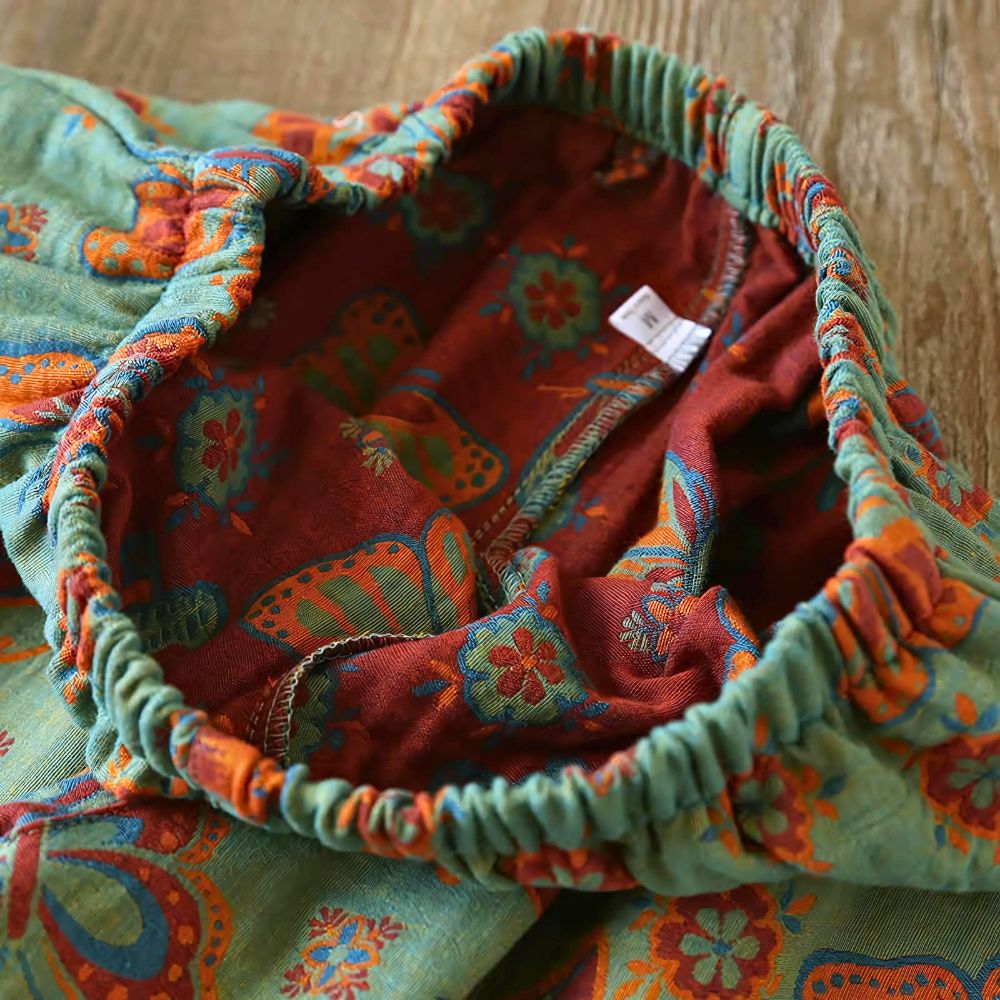 2-delige katoenen loungewear met vlinderprint