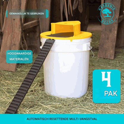 4-pack emmerdeksel muizenval