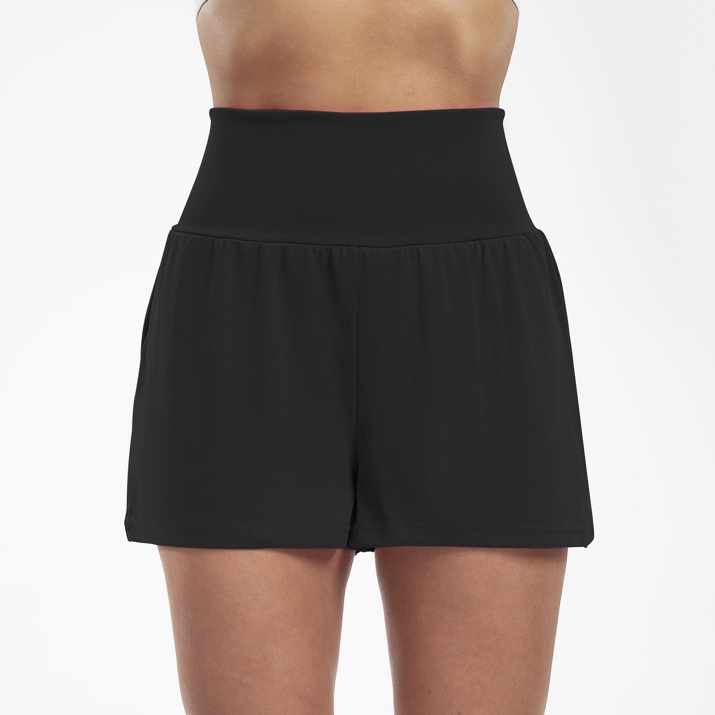 Yogashorts met hoge taille