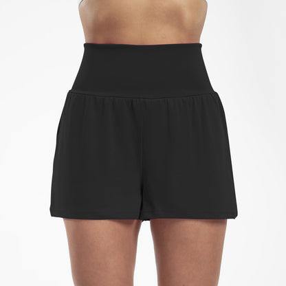 Yogashorts met hoge taille