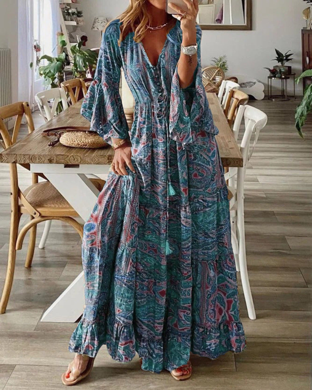 Bohemian maxi-jurk voor dames