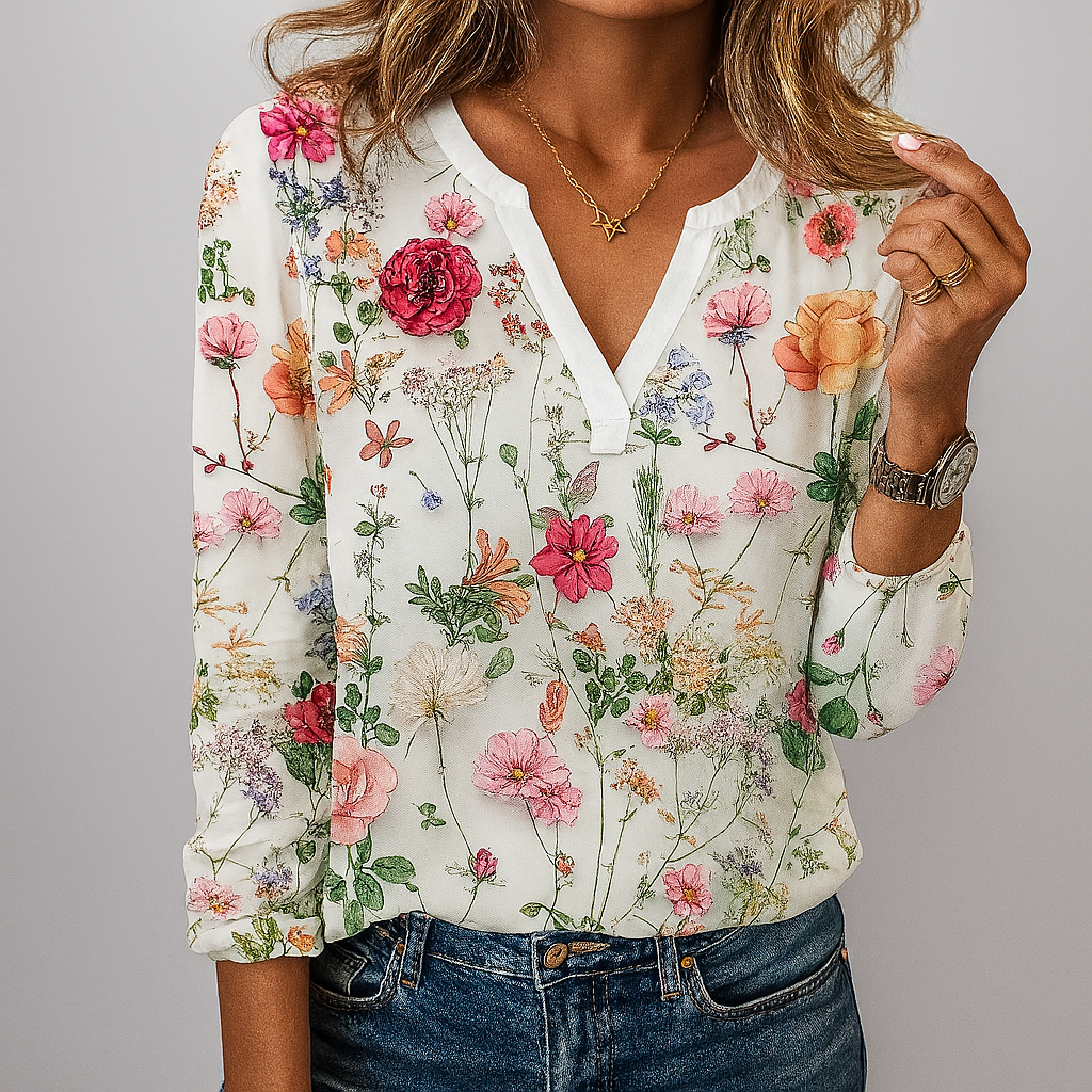 Casual blouse met bloemenprint