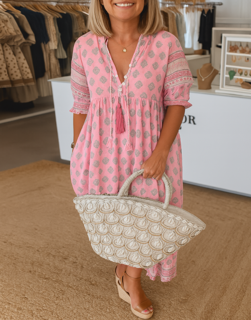 Bohemian lantaarnmouwjurk