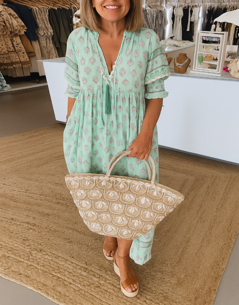 Bohemian lantaarnmouwjurk