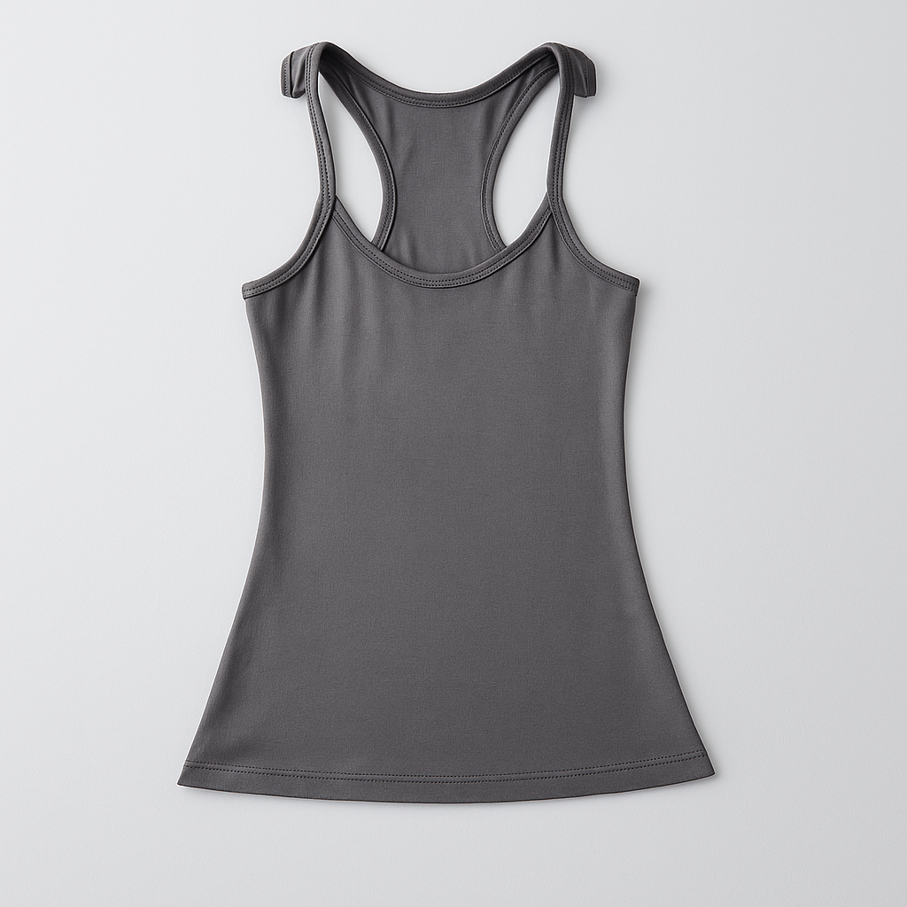 Dames onzichtbare band geribbelde tanktop