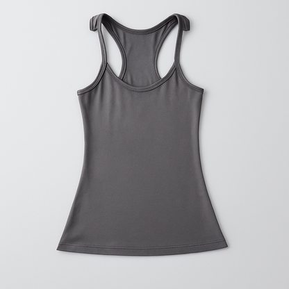Dames onzichtbare band geribbelde tanktop