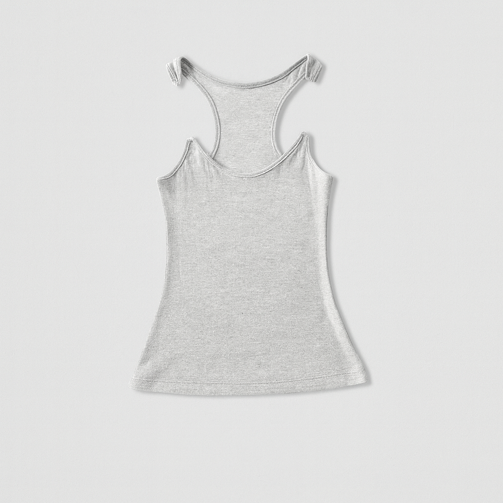 Dames onzichtbare band geribbelde tanktop