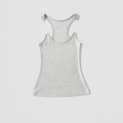 Dames onzichtbare band geribbelde tanktop