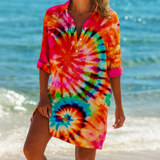 Boho Flowy lichtgewicht korte jurk voor dames