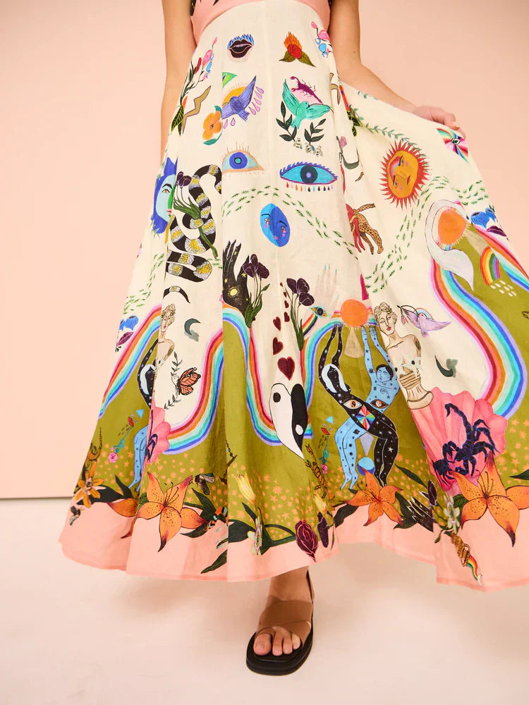 Maxi-jurk met Sierlijke Print