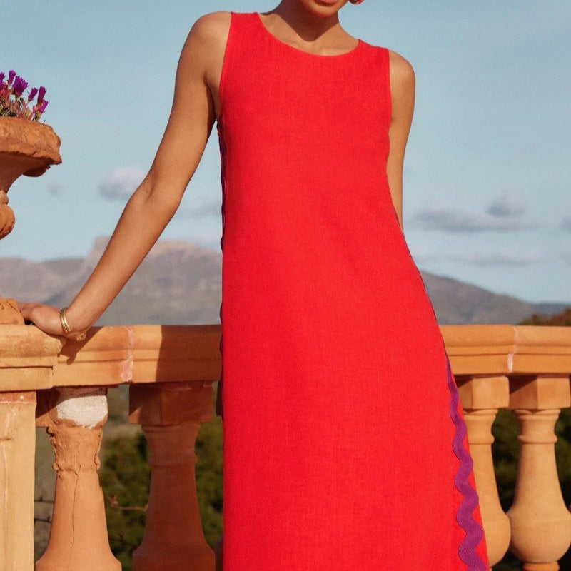 Chique Mouwloze Midi Jurk