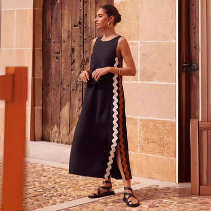 Chique Mouwloze Midi Jurk