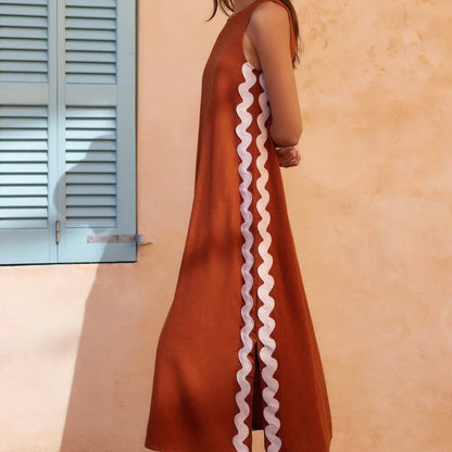 Chique Mouwloze Midi Jurk