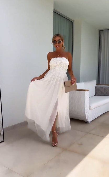 Straploze Maxi Jurk met Kant