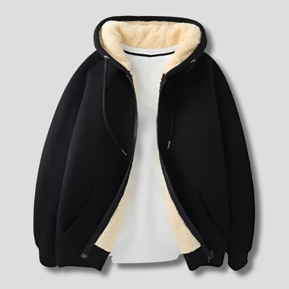 Warme fleecegevoerde winterhoodie voor heren