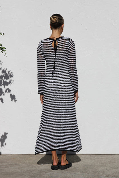 Stijlvolle Gestreepte Maxi-jurk