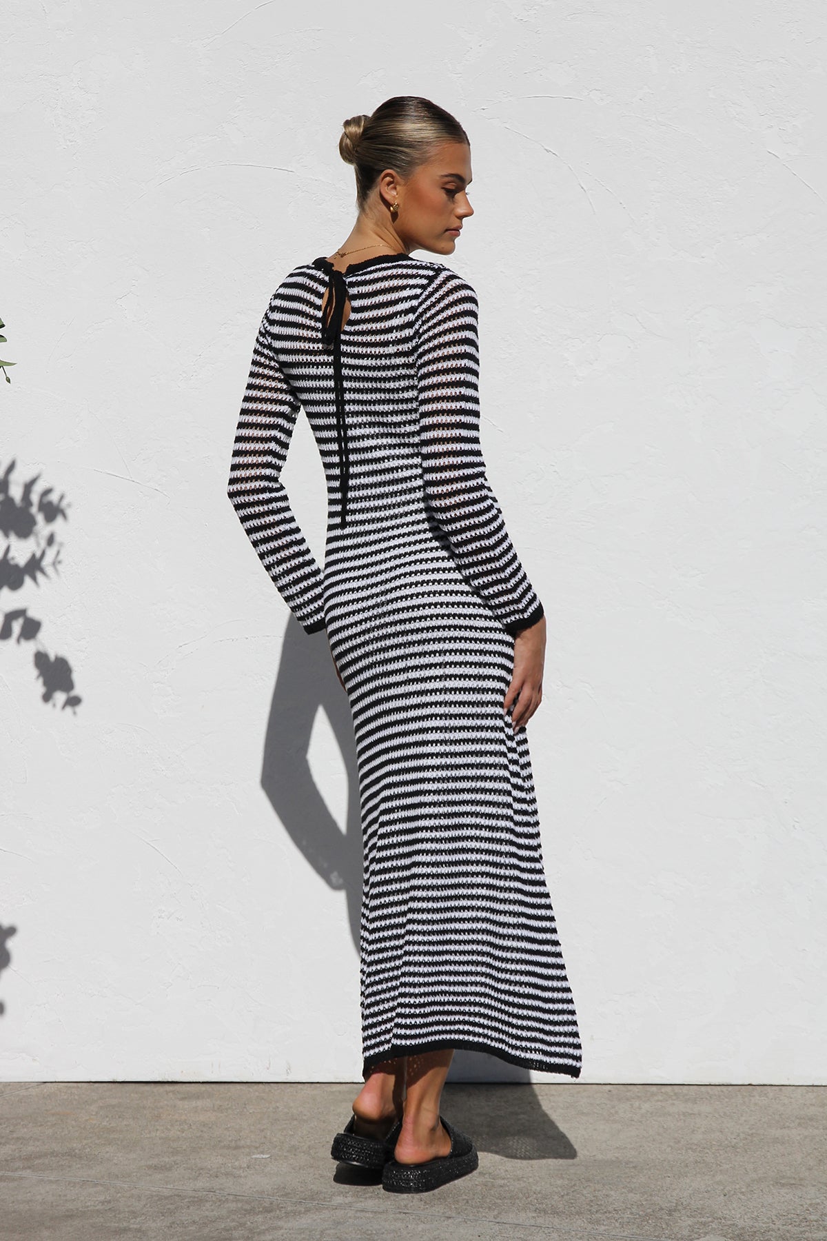 Stijlvolle Gestreepte Maxi-jurk