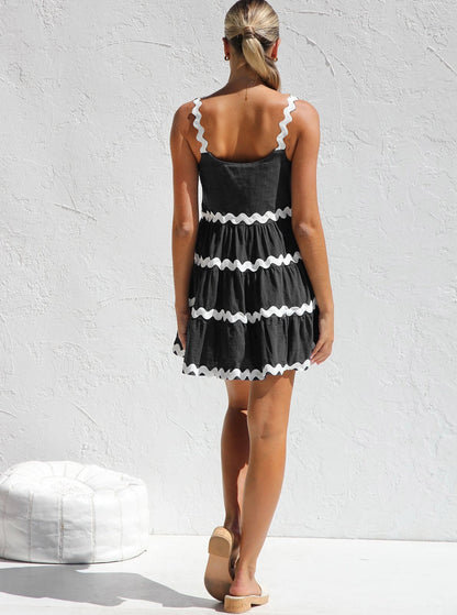 Mini-jurk met Speelse Zig-Zag Stijl