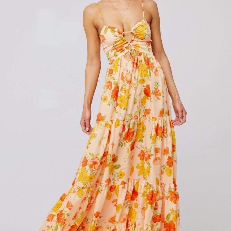 Lange Jurk met Bloemenprint