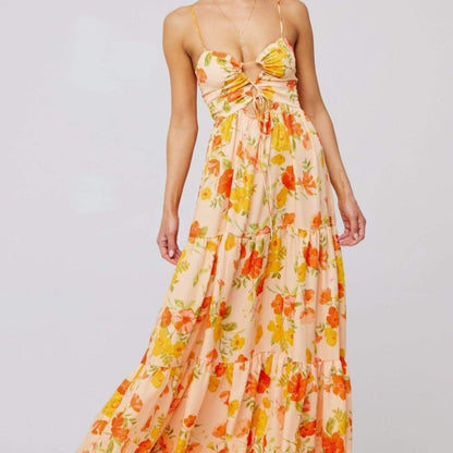 Lange Jurk met Bloemenprint