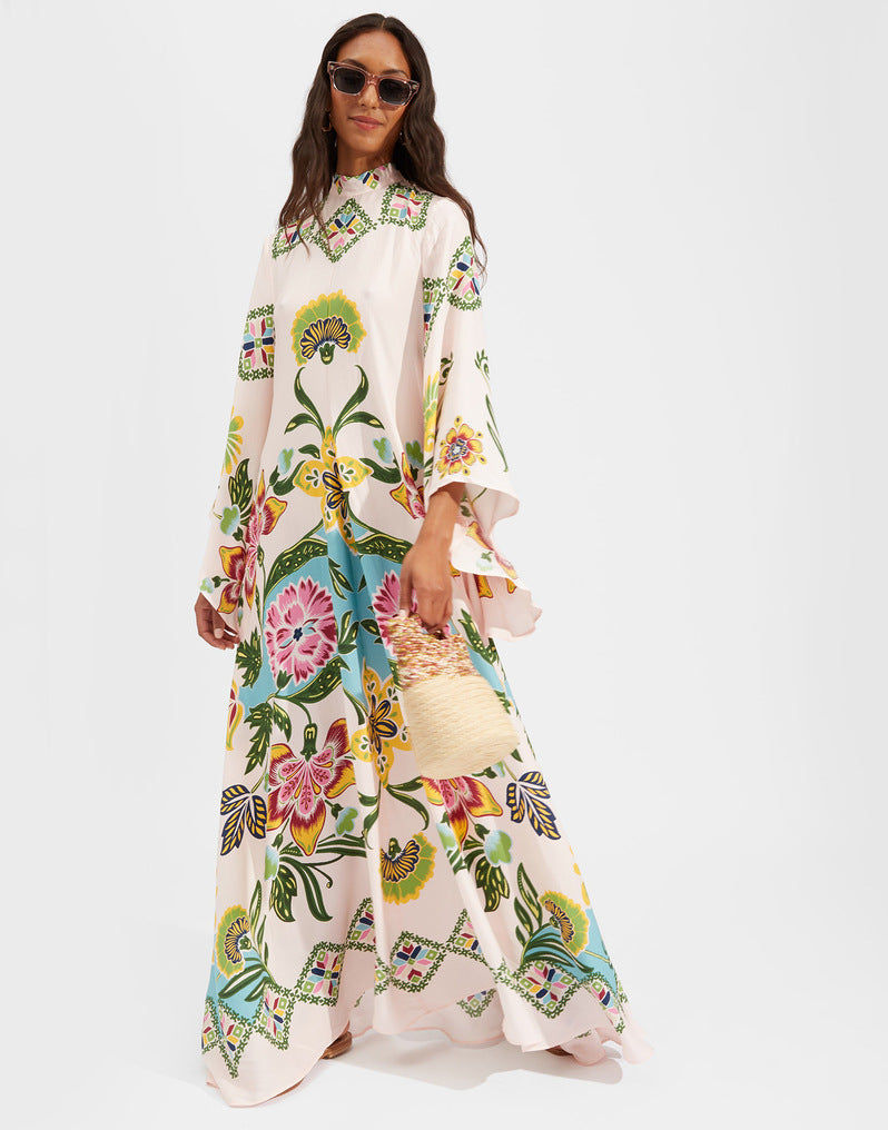 Zomerse maxi jurk met bloemenprint